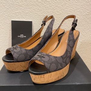 Coach Ferry Sig C Jacquard Calf Black-Smoke/Black